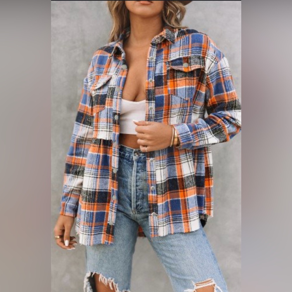 Plaid Babydoll Ruffle Shacket